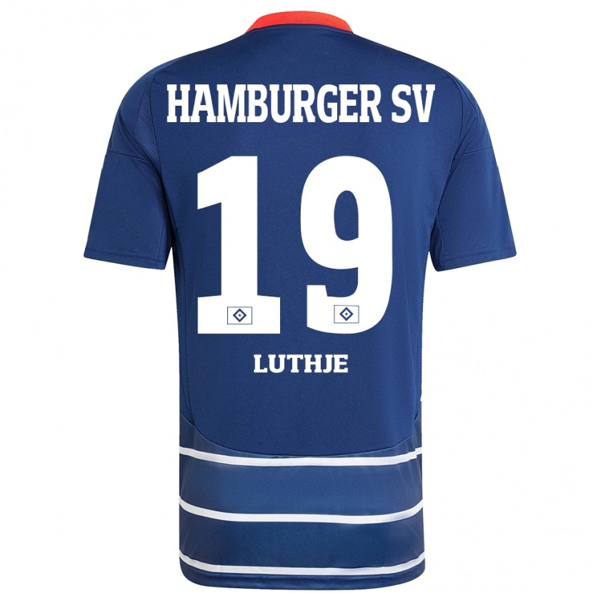 Danxen Kid Niel Lüthje #19 Dark Blue Away Jersey 2024/25 T-Shirt