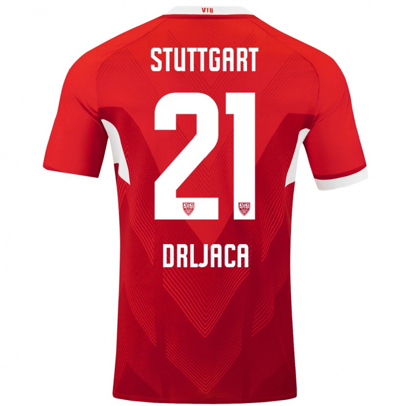 Danxen Kid Stefan Drljaca #21 Red White Away Jersey 2024/25 T-Shirt