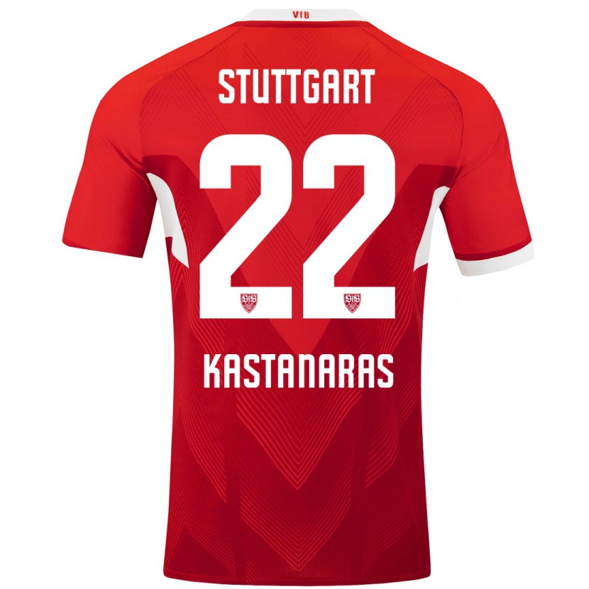 Danxen Kid Thomas Kastanaras #22 Red White Away Jersey 2024/25 T-Shirt