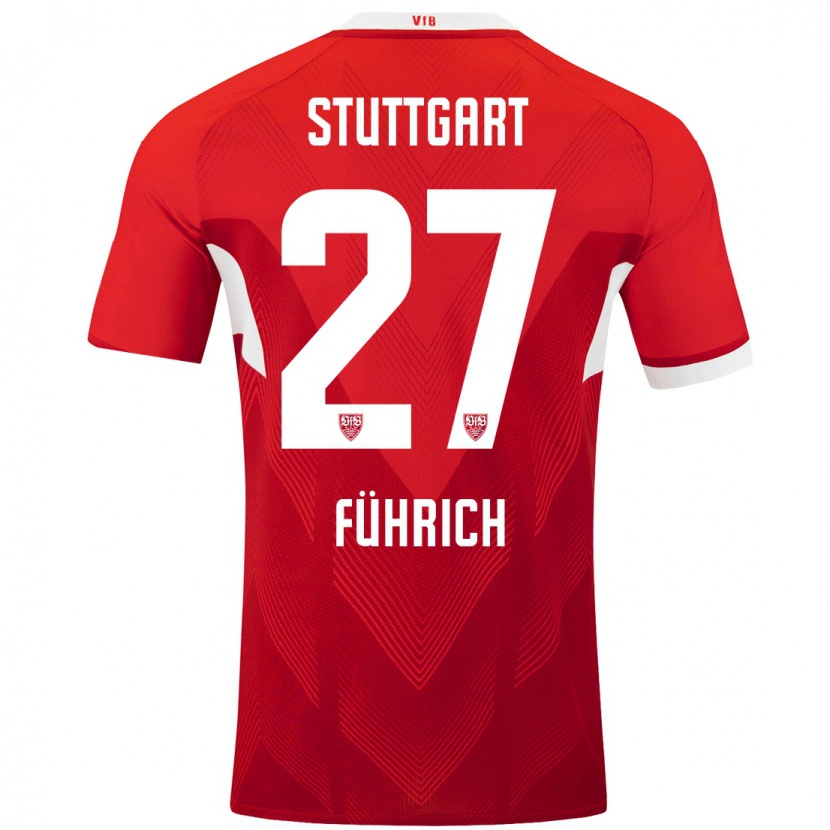 Danxen Kid Chris Führich #27 Red White Away Jersey 2024/25 T-Shirt