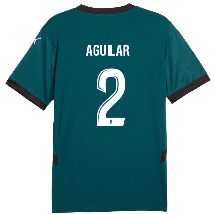 Danxen Kid Ruben Aguilar #2 Dark Green Away Jersey 2024/25 T-Shirt