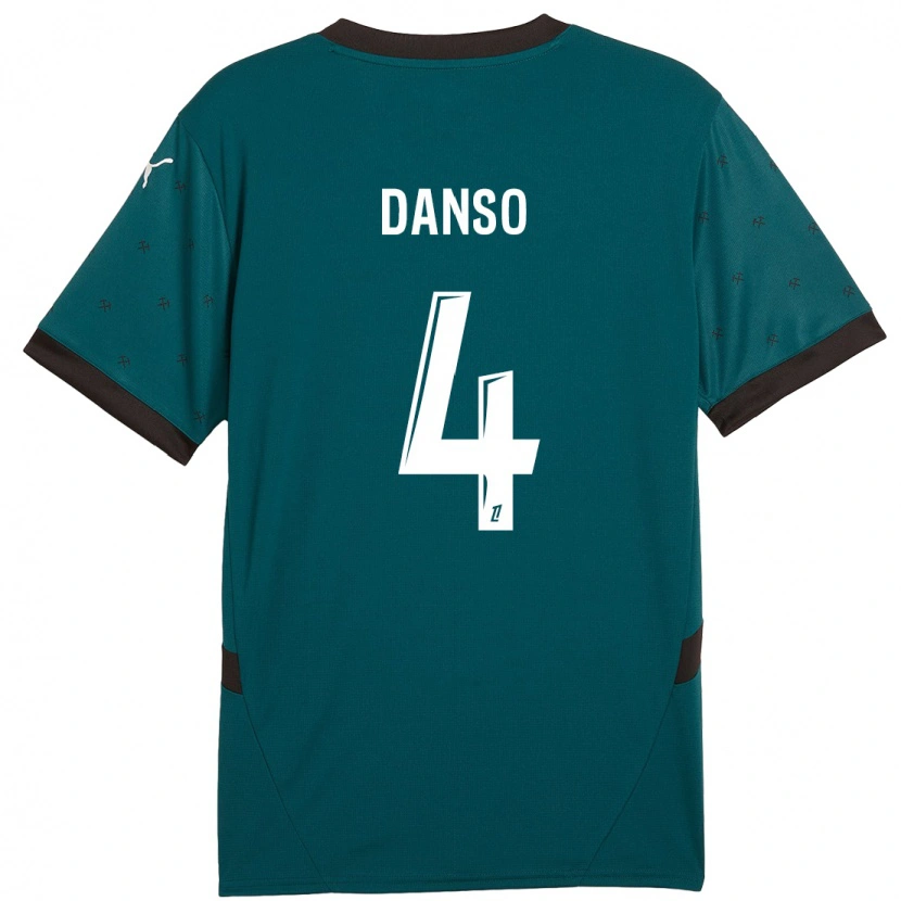 Danxen Kid Kevin Danso #4 Dark Green Away Jersey 2024/25 T-Shirt