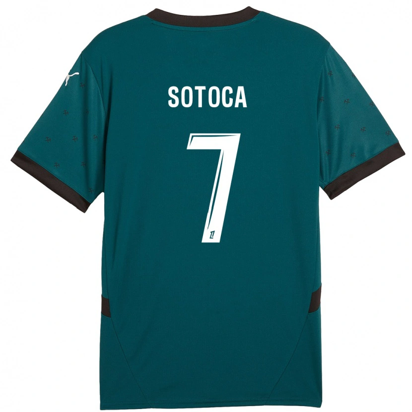 Danxen Kid Florian Sotoca #7 Dark Green Away Jersey 2024/25 T-Shirt