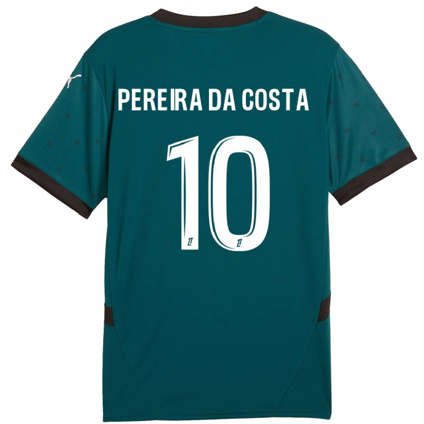 Danxen Kid David Pereira Da Costa #10 Dark Green Away Jersey 2024/25 T-Shirt