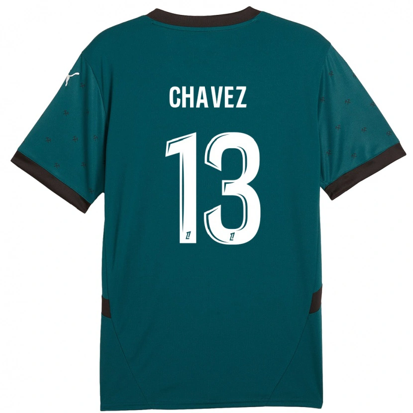 Danxen Kid Jhoanner Chávez #13 Dark Green Away Jersey 2024/25 T-Shirt