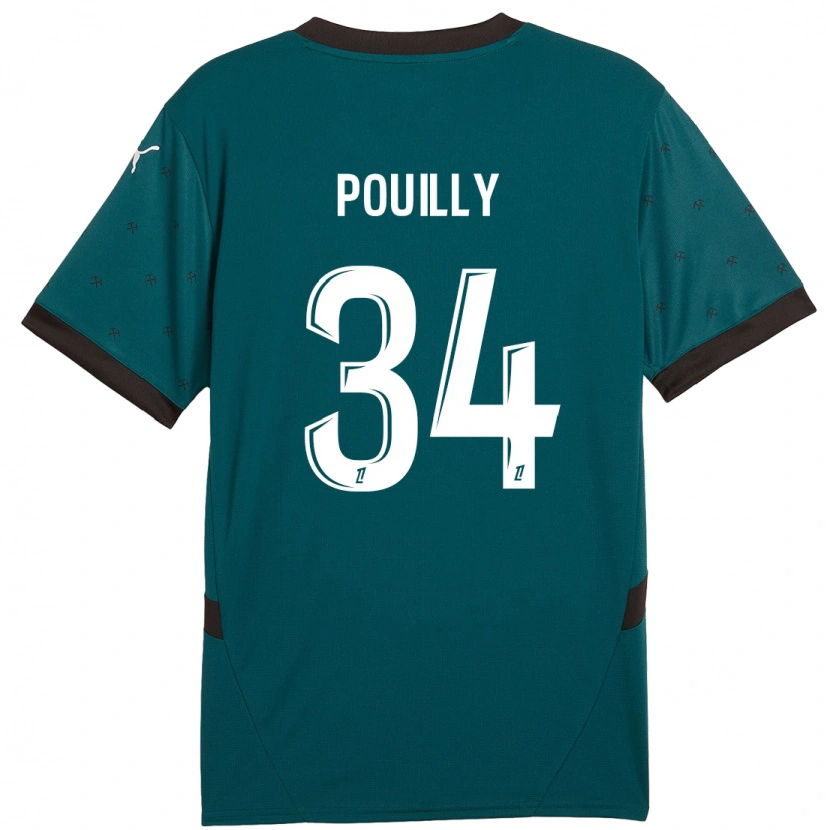 Danxen Kid Tom Pouilly #34 Dark Green Away Jersey 2024/25 T-Shirt