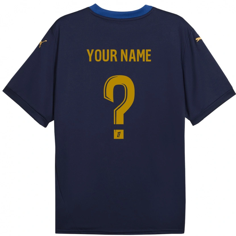 Danxen Kid Your Name #0 Navy Gold Away Jersey 2024/25 T-Shirt