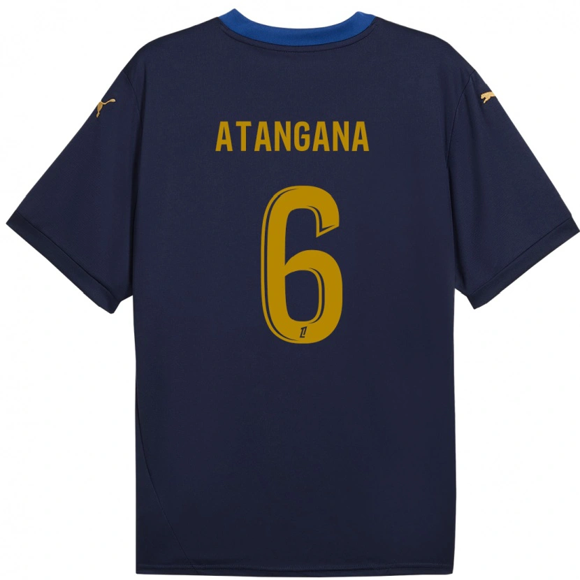 Danxen Kid Valentin Atangana #6 Navy Gold Away Jersey 2024/25 T-Shirt