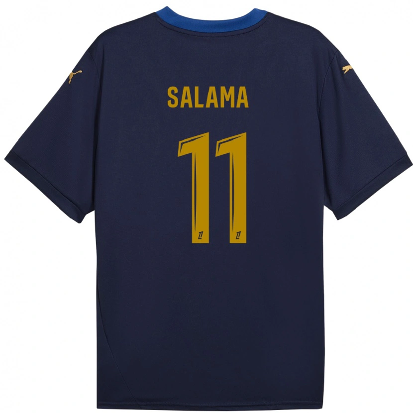 Danxen Kid Amine Salama #11 Navy Gold Away Jersey 2024/25 T-Shirt