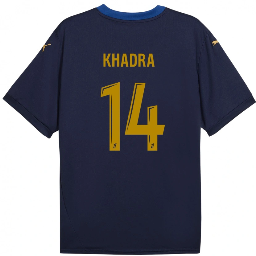 Danxen Kid Reda Khadra #14 Navy Gold Away Jersey 2024/25 T-Shirt