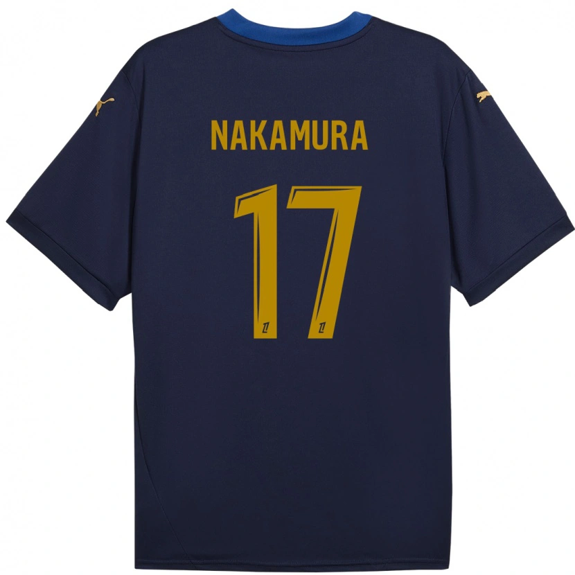 Danxen Kid Keito Nakamura #17 Navy Gold Away Jersey 2024/25 T-Shirt