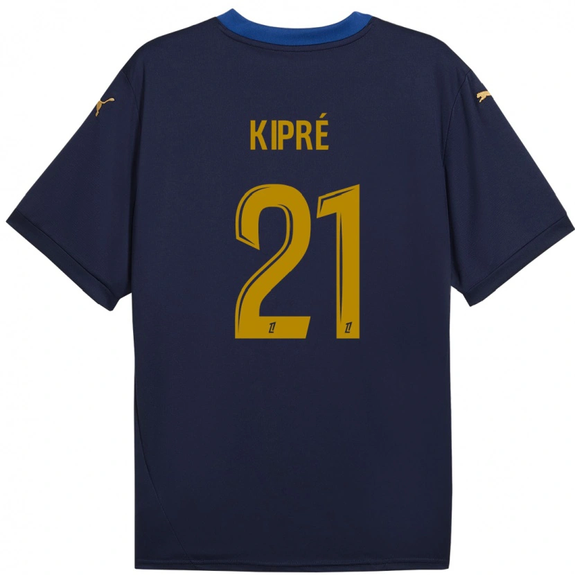 Danxen Kid Cédric Kipré #21 Navy Gold Away Jersey 2024/25 T-Shirt