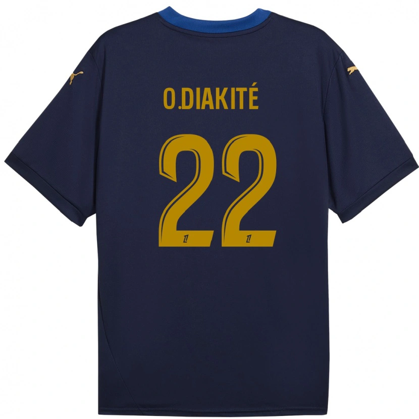 Danxen Kid Oumar Diakité #22 Navy Gold Away Jersey 2024/25 T-Shirt