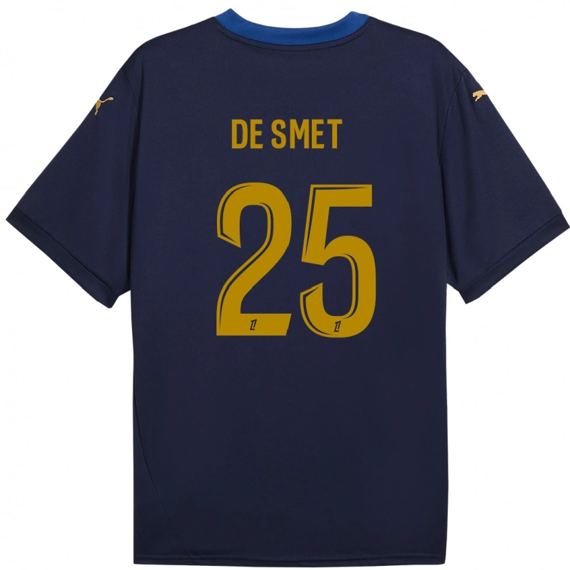 Danxen Kid Thibault De Smet #25 Navy Gold Away Jersey 2024/25 T-Shirt