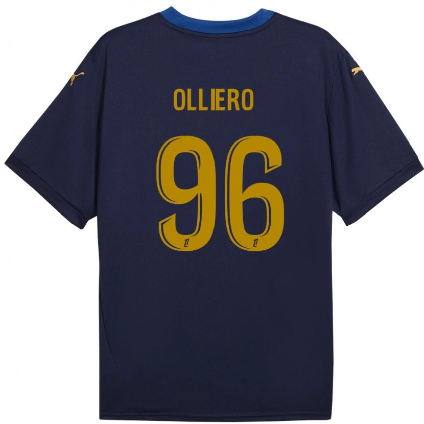 Danxen Kid Alexandre Olliero #96 Navy Gold Away Jersey 2024/25 T-Shirt