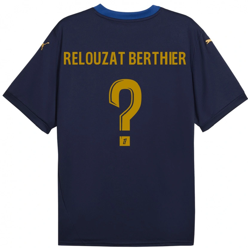 Danxen Kid Maxime Relouzat Berthier #0 Navy Gold Away Jersey 2024/25 T-Shirt