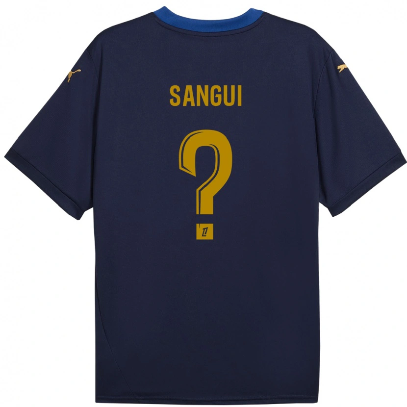 Danxen Kid Nhoa Sangui #0 Navy Gold Away Jersey 2024/25 T-Shirt