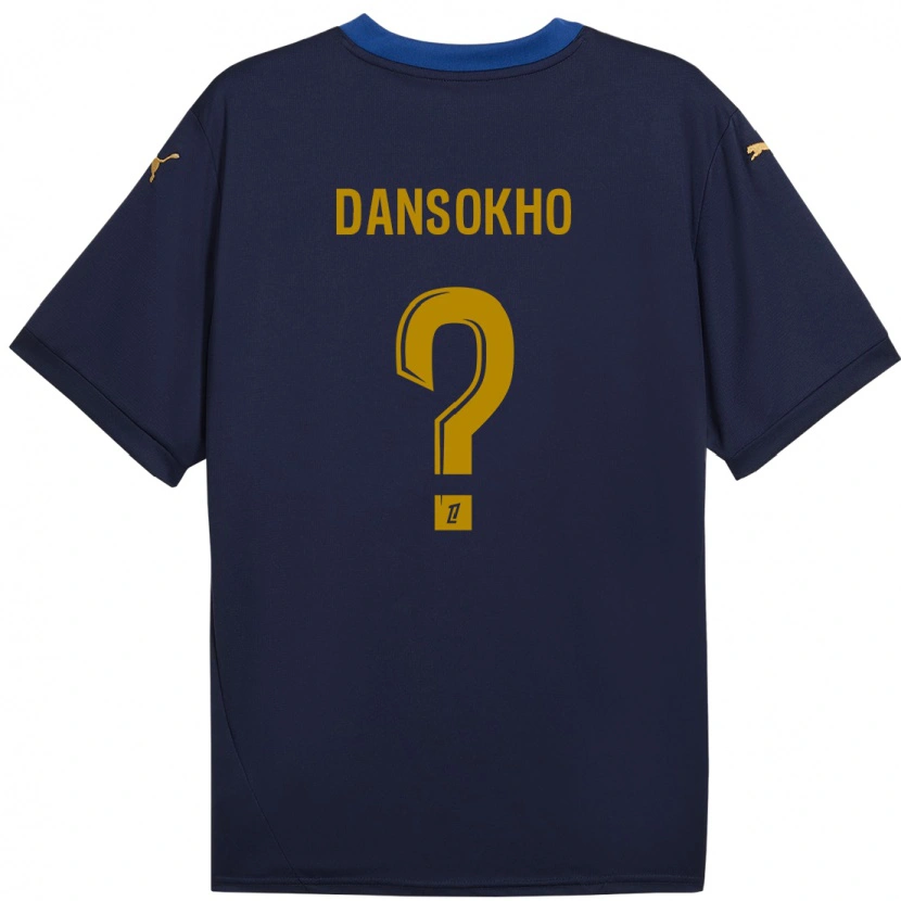 Danxen Kid Ansoumana Dansokho #0 Navy Gold Away Jersey 2024/25 T-Shirt