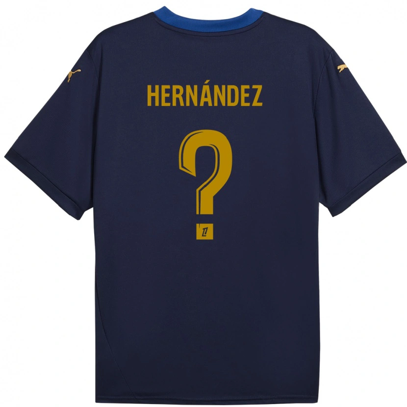 Danxen Kid Melvin Hernández #0 Navy Gold Away Jersey 2024/25 T-Shirt