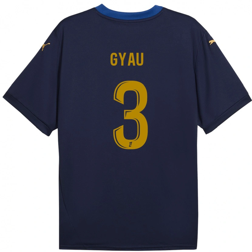 Danxen Kid Mia Gyau #3 Navy Gold Away Jersey 2024/25 T-Shirt