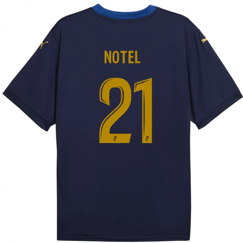 Danxen Kid Léa Notel #21 Navy Gold Away Jersey 2024/25 T-Shirt