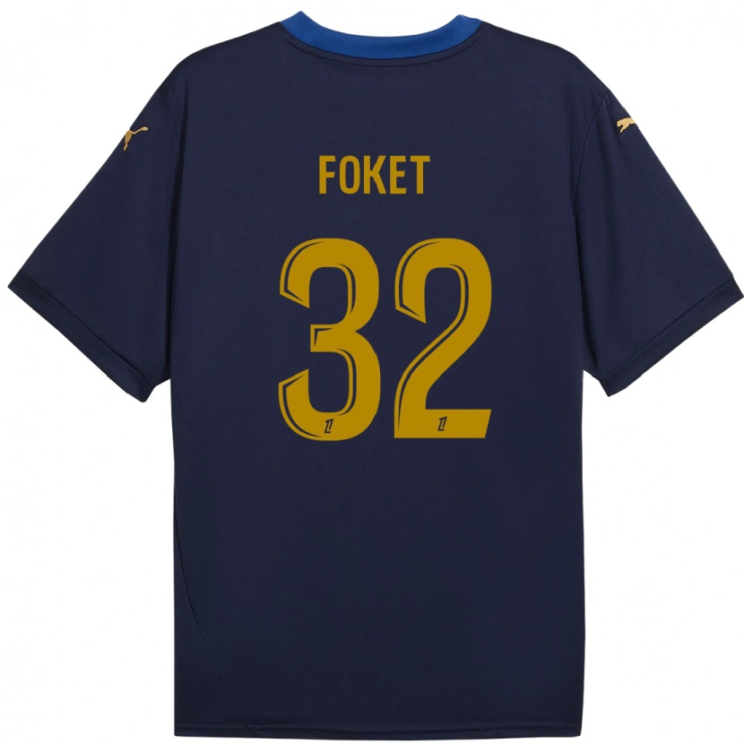 Danxen Kid Thomas Foket #32 Navy Gold Away Jersey 2024/25 T-Shirt