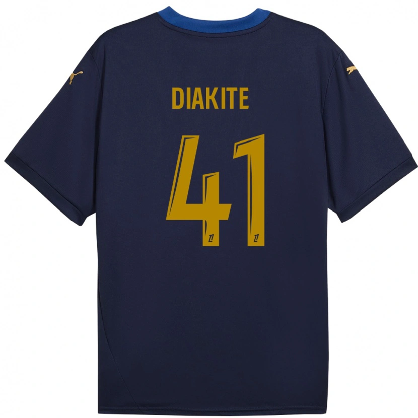 Danxen Kid Ibrahim Diakité #41 Navy Gold Away Jersey 2024/25 T-Shirt