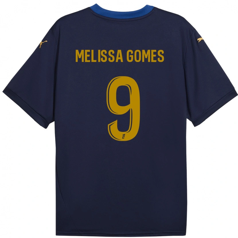 Danxen Kid Melissa Ferreira Gomes #9 Navy Gold Away Jersey 2024/25 T-Shirt