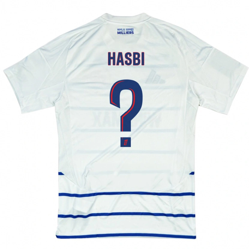 Danxen Kid Walid Hasbi #0 White Blue Away Jersey 2024/25 T-Shirt