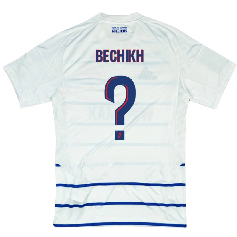 Danxen Kid Mohamed Bechikh #0 White Blue Away Jersey 2024/25 T-Shirt