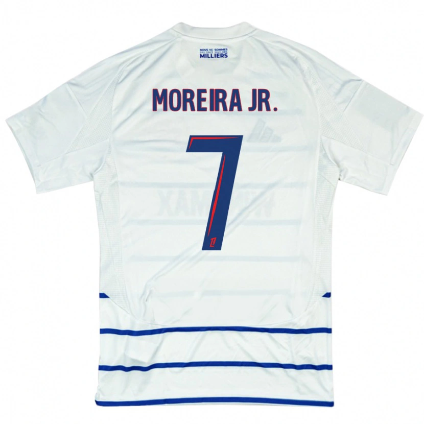 Danxen Kid Diego Moreira #7 White Blue Away Jersey 2024/25 T-Shirt