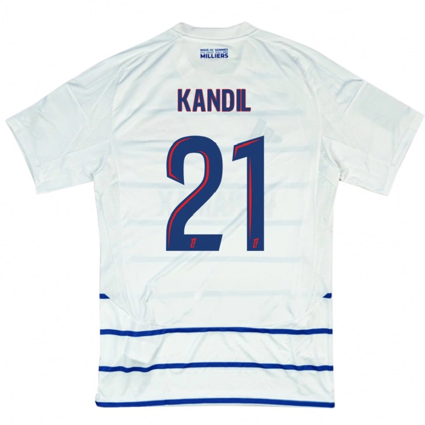 Danxen Kid Nordine Kandil #21 White Blue Away Jersey 2024/25 T-Shirt