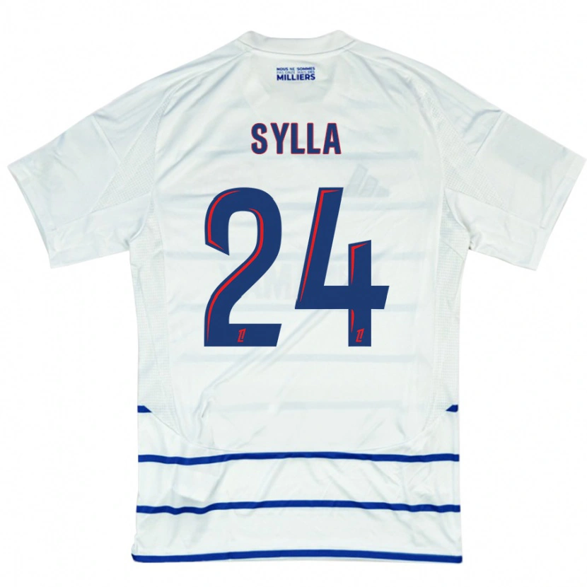 Danxen Kid Abakar Sylla #24 White Blue Away Jersey 2024/25 T-Shirt