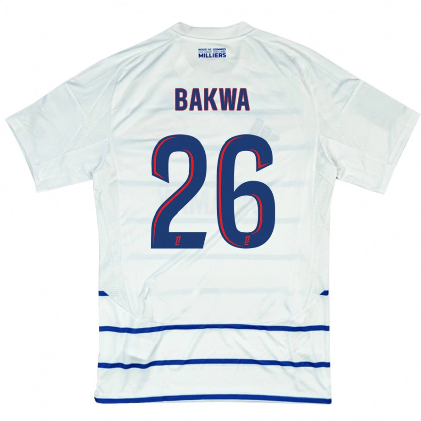 Danxen Kid Dilane Bakwa #26 White Blue Away Jersey 2024/25 T-Shirt