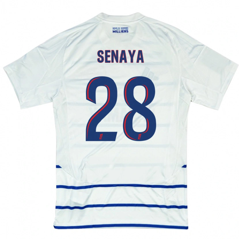 Danxen Kid Marvin Senaya #28 White Blue Away Jersey 2024/25 T-Shirt