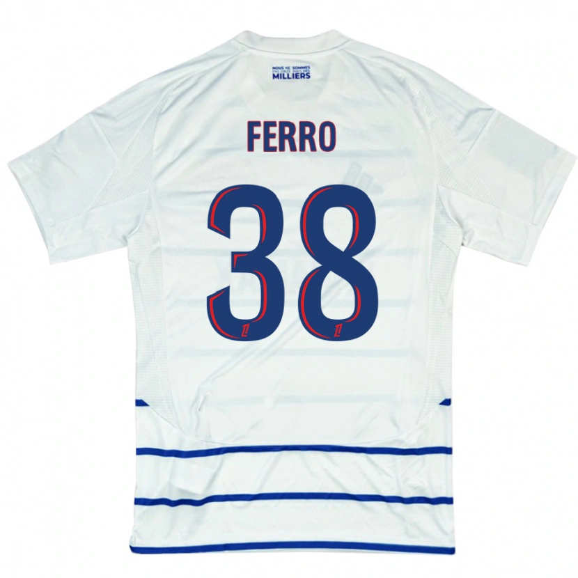 Danxen Kid Nolan Ferro #38 White Blue Away Jersey 2024/25 T-Shirt