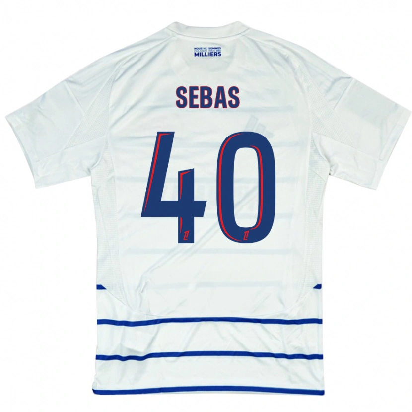 Danxen Kid Jérémy Sebas #40 White Blue Away Jersey 2024/25 T-Shirt