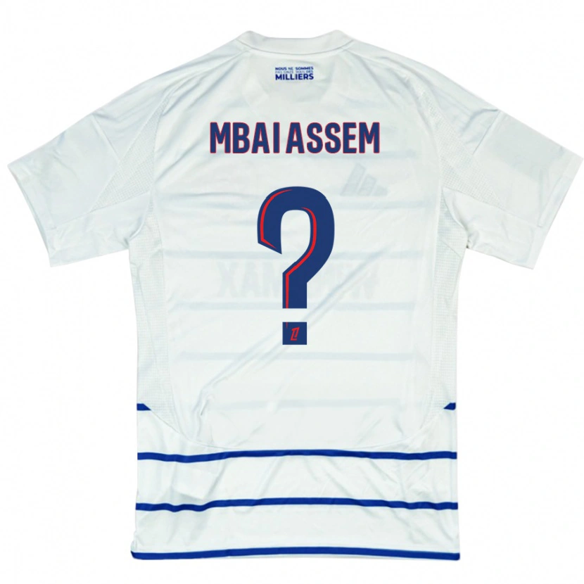 Danxen Kid Chris Mbaï-Assem #0 White Blue Away Jersey 2024/25 T-Shirt