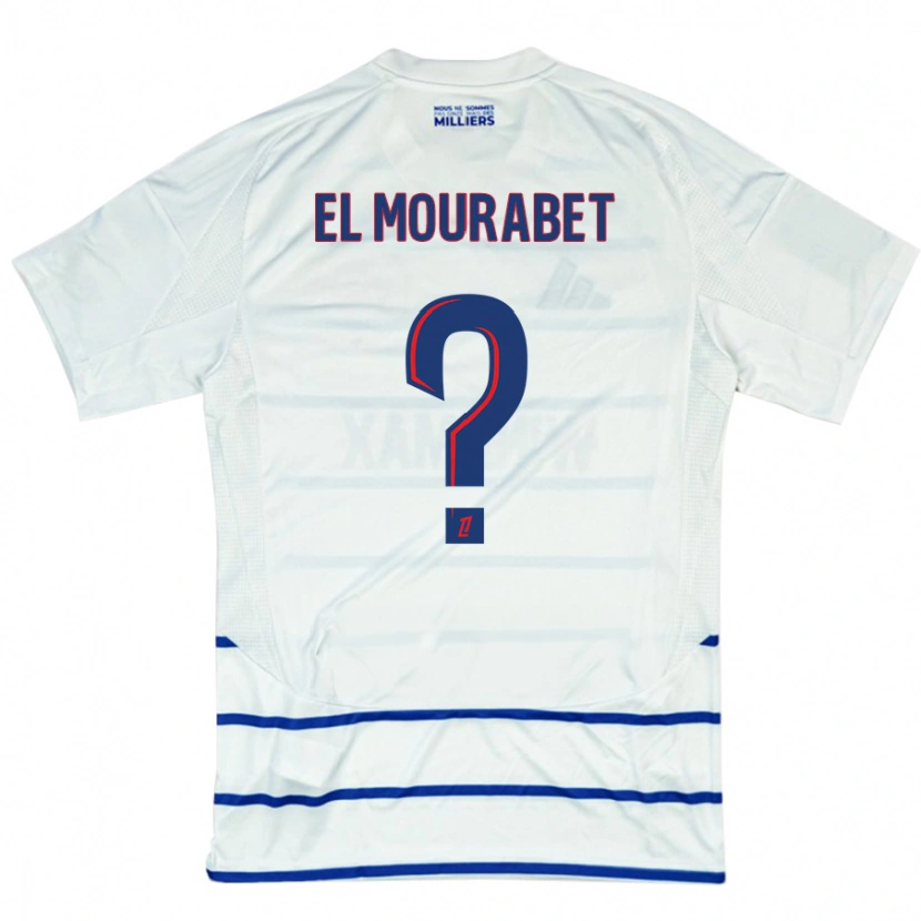 Danxen Kid Samir El Mourabet #0 White Blue Away Jersey 2024/25 T-Shirt