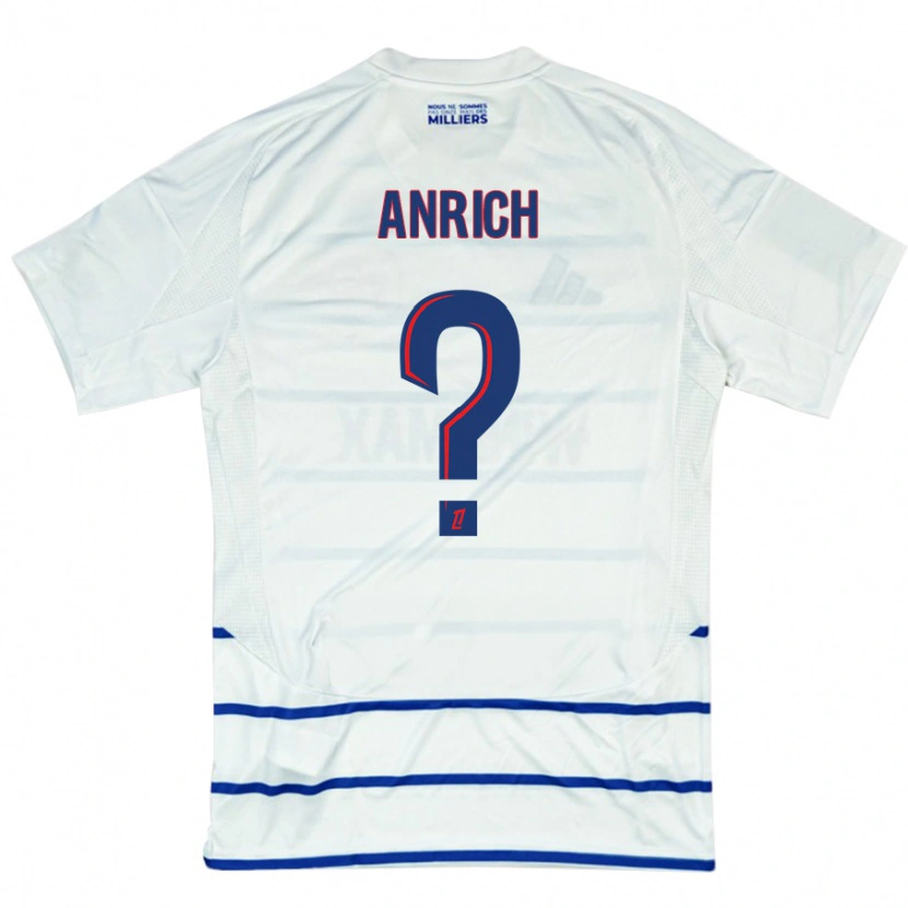 Danxen Kid Melchior Anrich #0 White Blue Away Jersey 2024/25 T-Shirt