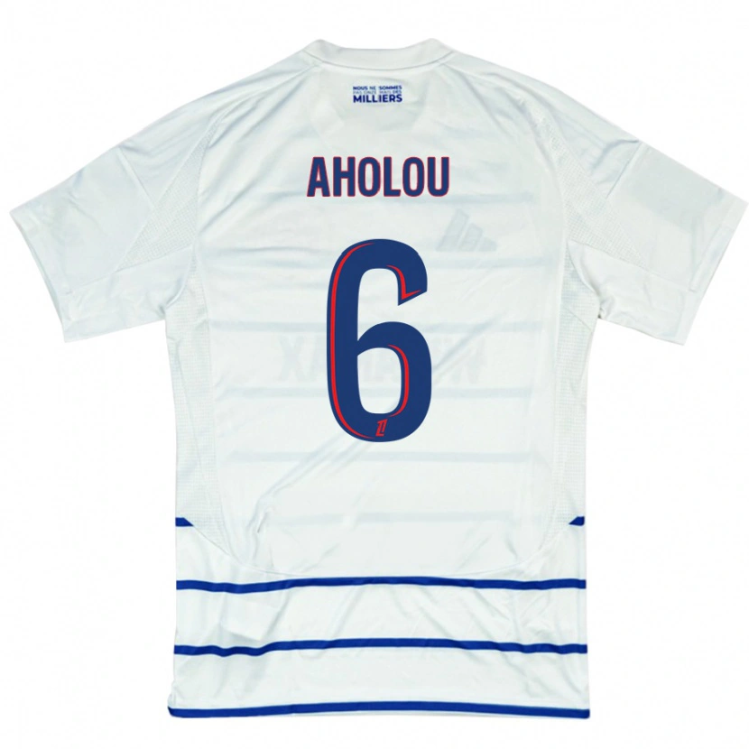 Danxen Kid Jean-Eudes Aholou #6 White Blue Away Jersey 2024/25 T-Shirt