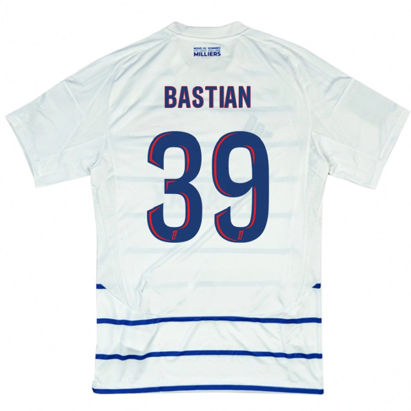 Danxen Kid Maxime Bastian #39 White Blue Away Jersey 2024/25 T-Shirt