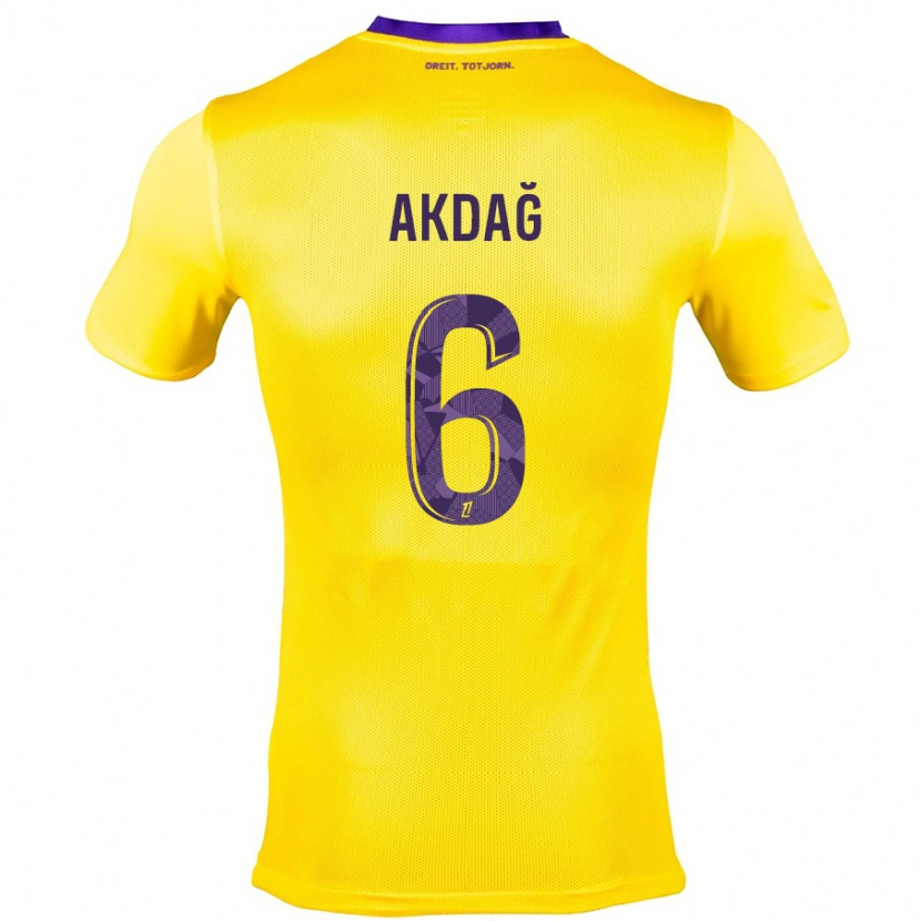 Danxen Kid Ümit Akdağ #6 Yellow Purple Away Jersey 2024/25 T-Shirt