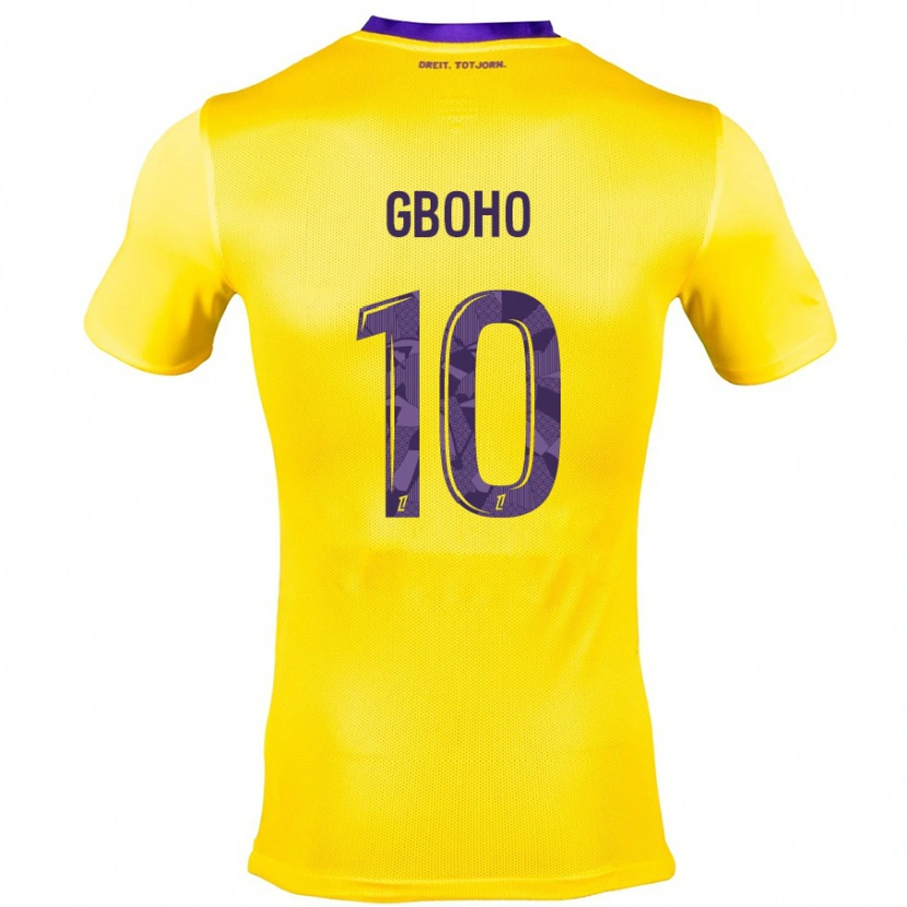 Danxen Kid Yann Gboho #10 Yellow Purple Away Jersey 2024/25 T-Shirt