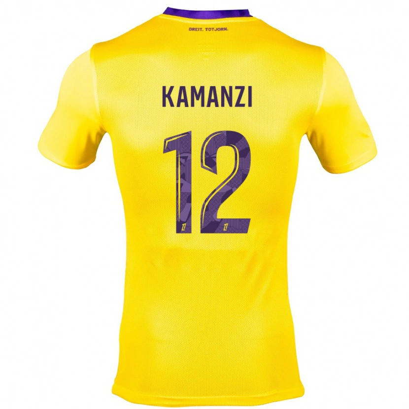 Danxen Kid Warren Kamanzi #12 Yellow Purple Away Jersey 2024/25 T-Shirt