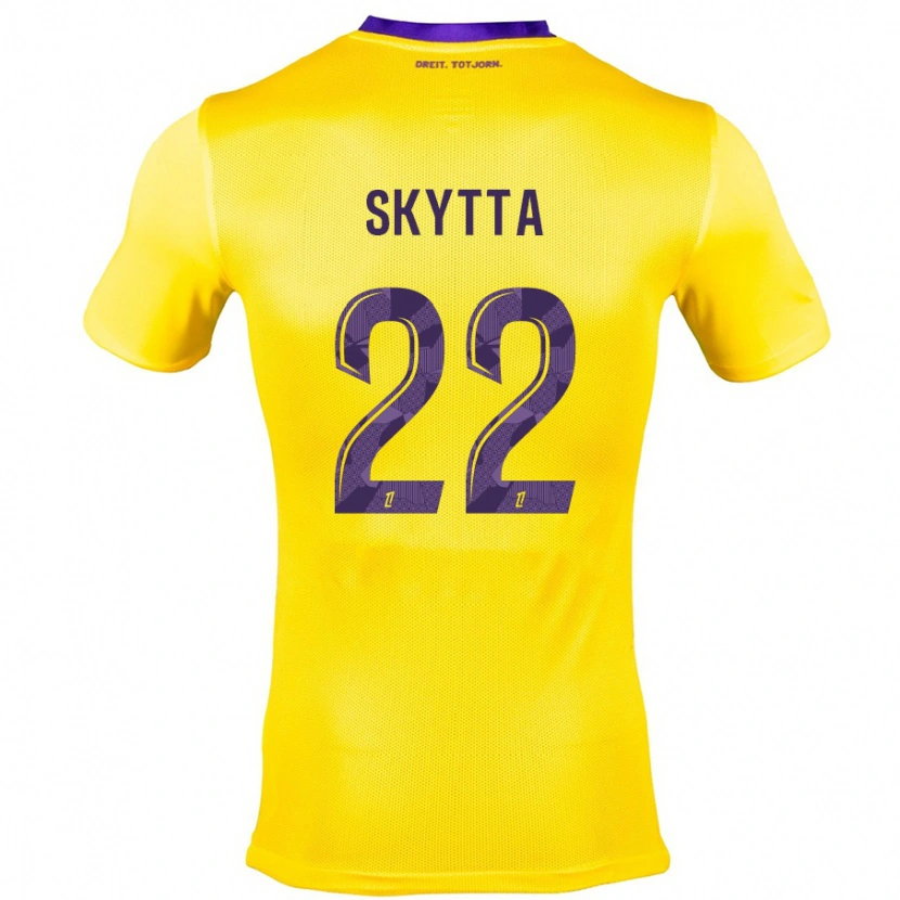 Danxen Kid Naatan Skyttä #22 Yellow Purple Away Jersey 2024/25 T-Shirt