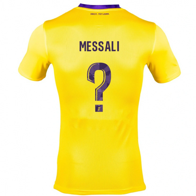 Danxen Kid Rafik Messali #0 Yellow Purple Away Jersey 2024/25 T-Shirt