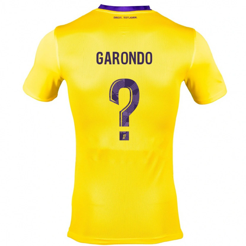 Danxen Kid Thibaud Garondo #0 Yellow Purple Away Jersey 2024/25 T-Shirt