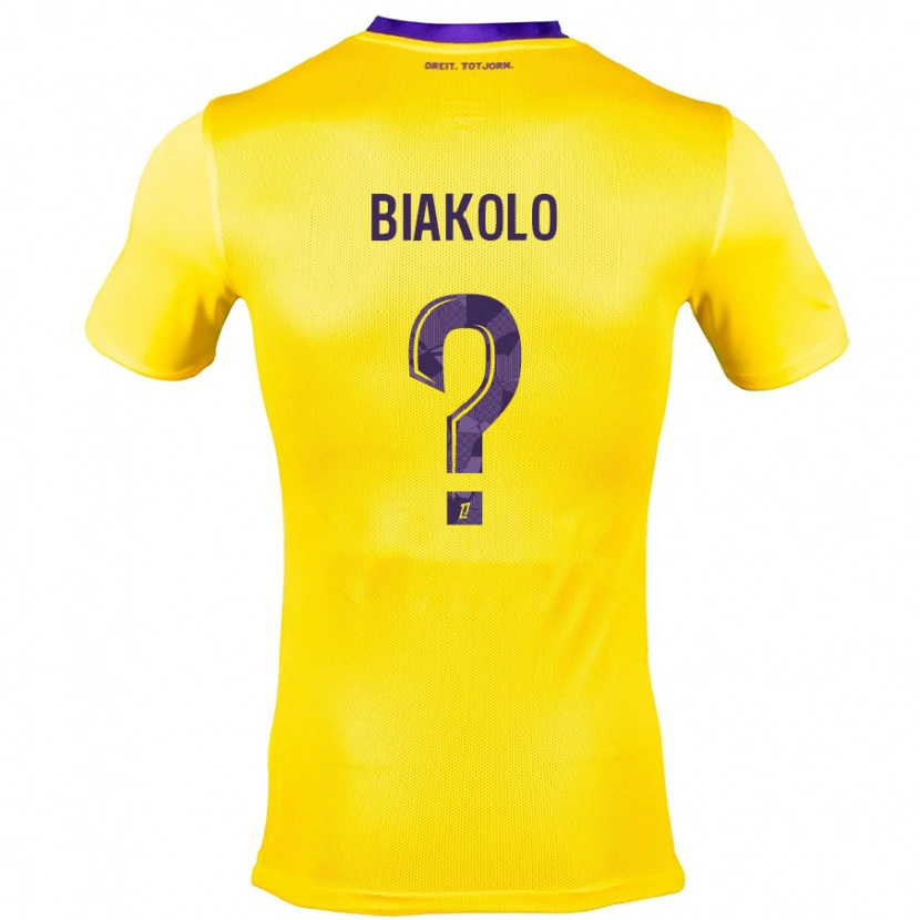 Danxen Kid Tony Biakolo #0 Yellow Purple Away Jersey 2024/25 T-Shirt