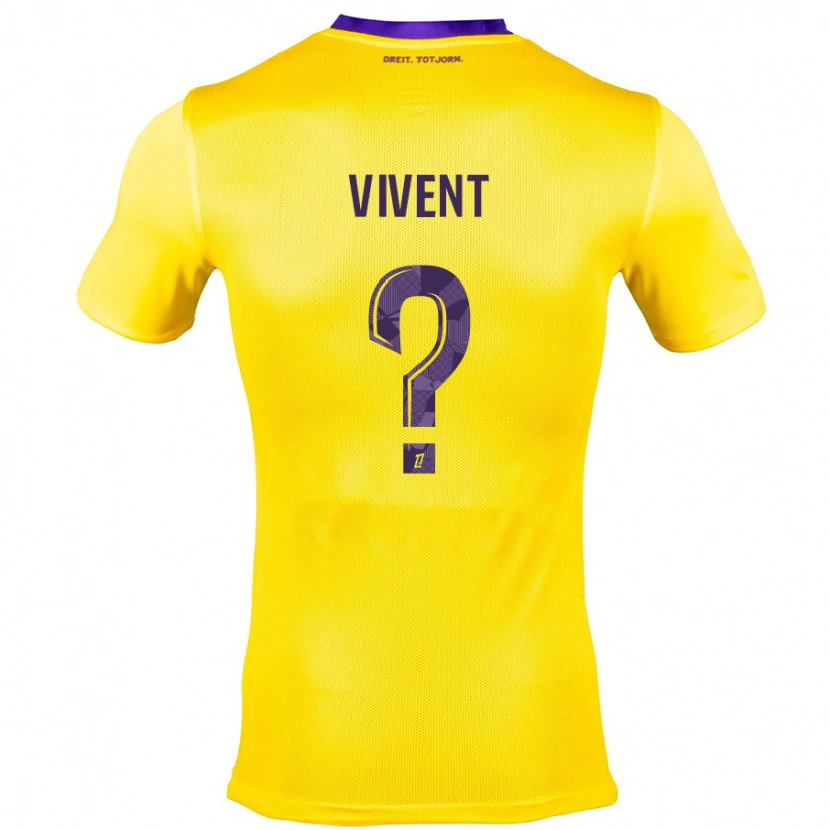 Danxen Kid Sacha Vivent #0 Yellow Purple Away Jersey 2024/25 T-Shirt